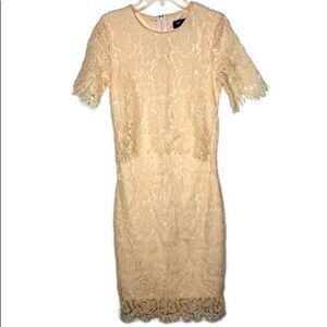 Club L Pale Pink Peach Lace Dress